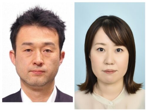  読売新聞・倉茂由美子記者（右）と時事通信・出井亮太記者